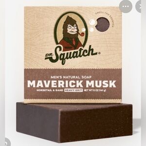 Dr. Squatch 🦍 Maverick Musk Men’s Natural Soap 5oz Heavy Grit – New in Box